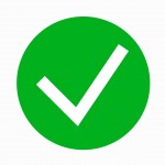 green-tick-check-mark-icon-simple-style-vector-8375981